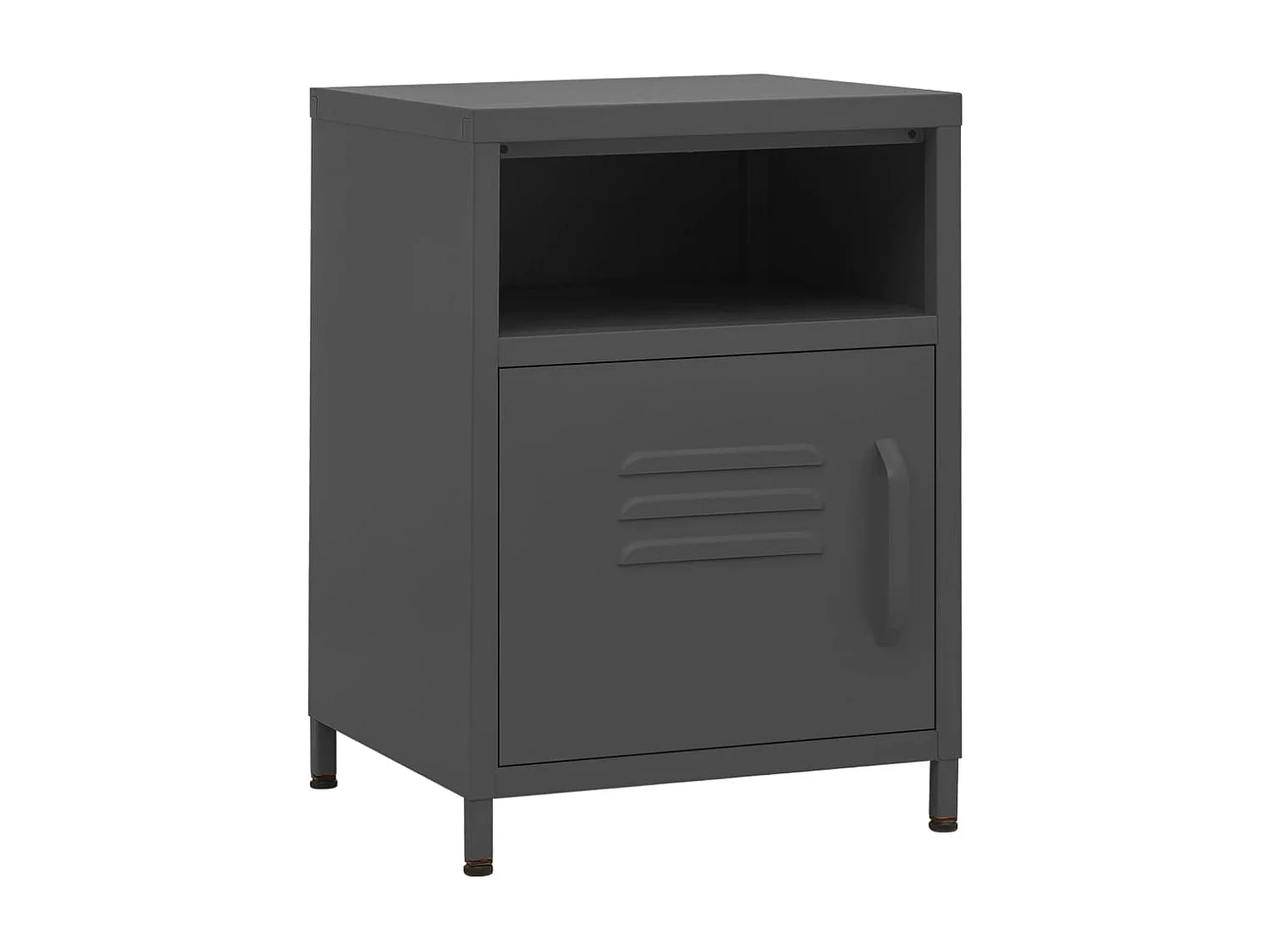 Table de chevet Anthracite 35x35x51 cm Acier