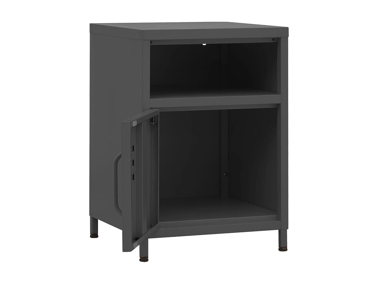 Table de chevet Anthracite 35x35x51 cm Acier