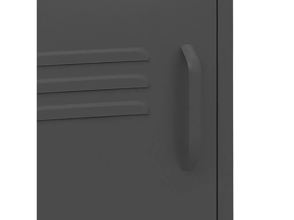 Table de chevet Anthracite 35x35x51 cm Acier