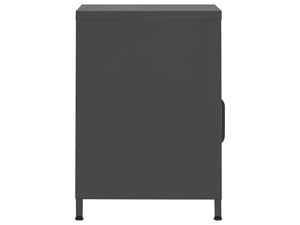 Table de chevet Anthracite 35x35x51 cm Acier