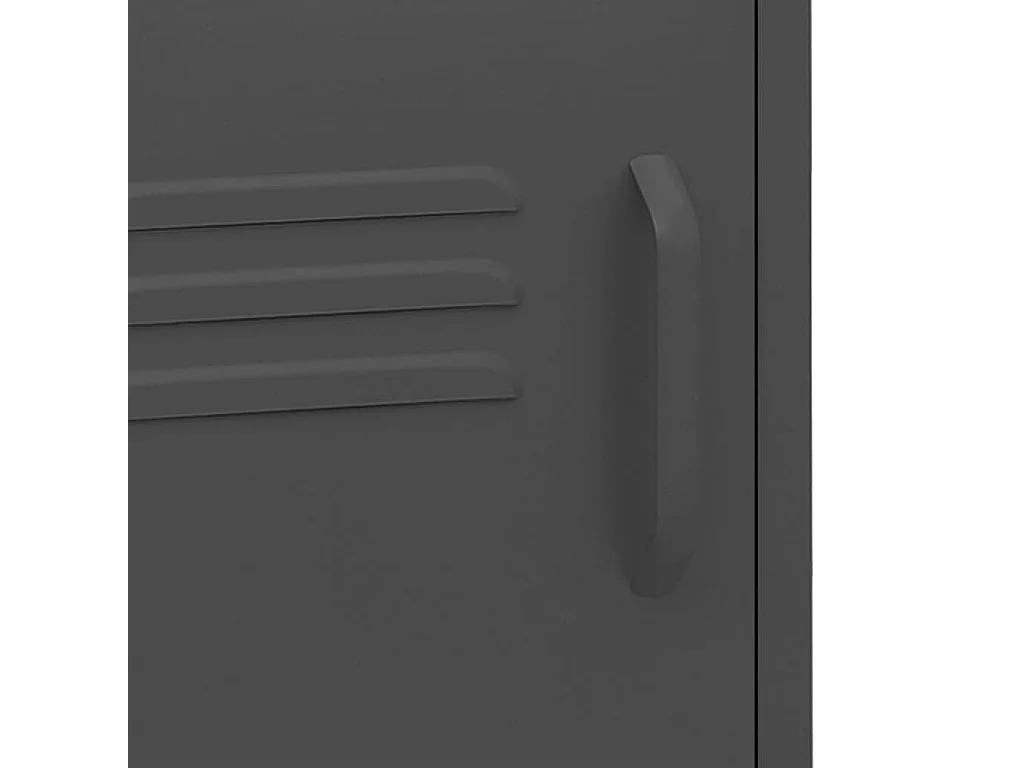 Table de chevet Anthracite 35x35x51 cm Acier