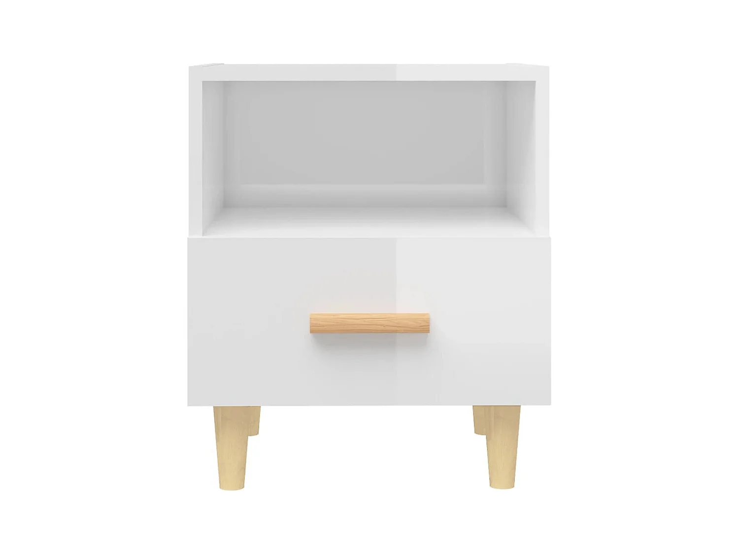 Mesas de cabeceira 2 pcs 40x35x47 cm branco brilhante