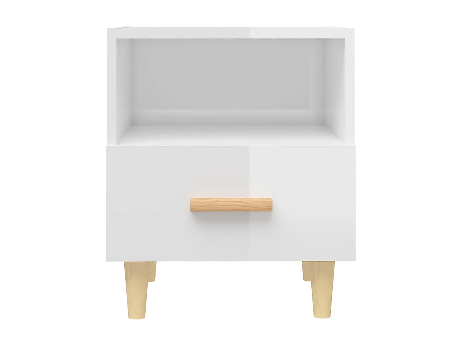 Tables de chevet 2 pcs blanc brillant 40x35x47 cm