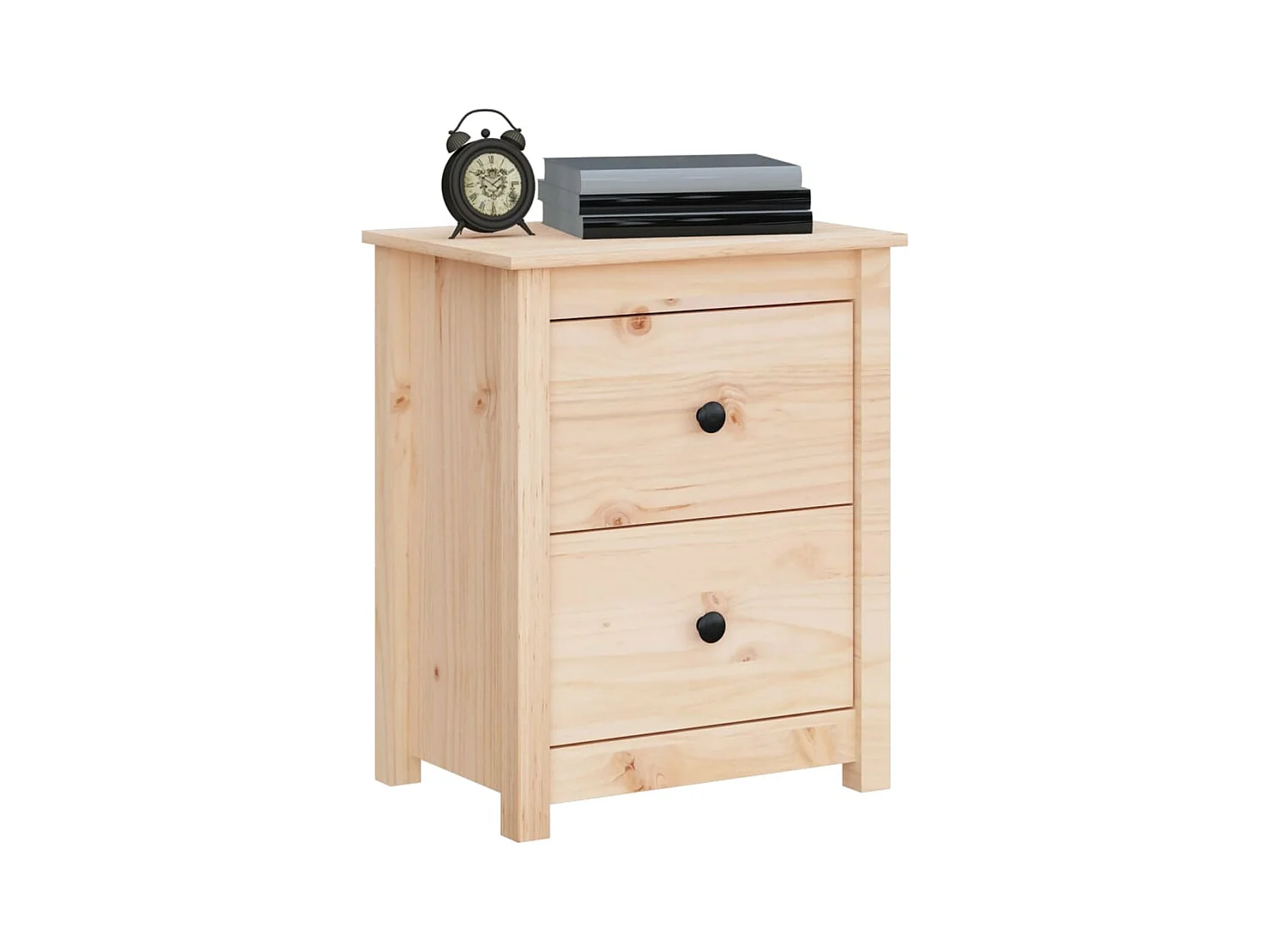 Comodini 2 pz 50x35x61,5 cm in Legno Massello di Pino