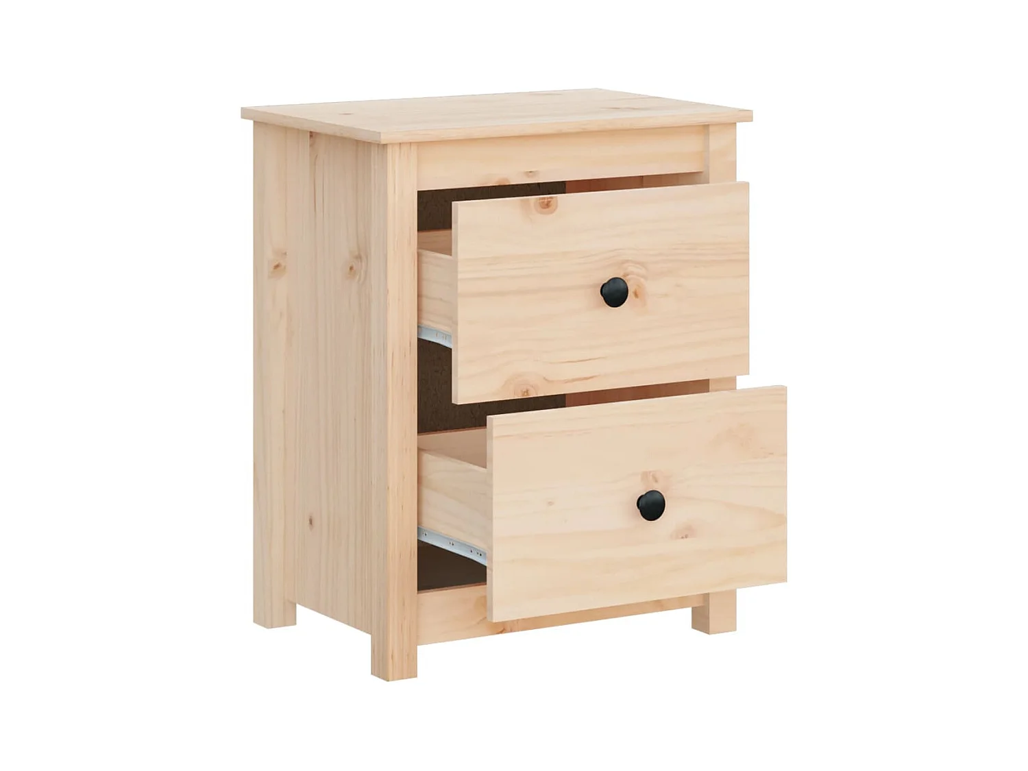 Comodini 2 pz 50x35x61,5 cm in Legno Massello di Pino