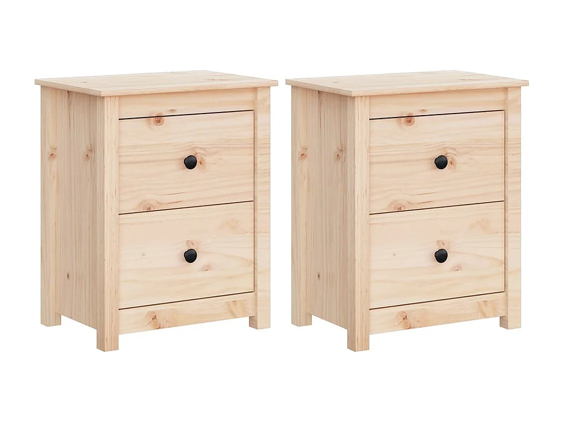 Mesas de cabeceira 2 pcs 50x35x61,5 cm madeira de pinho maciça