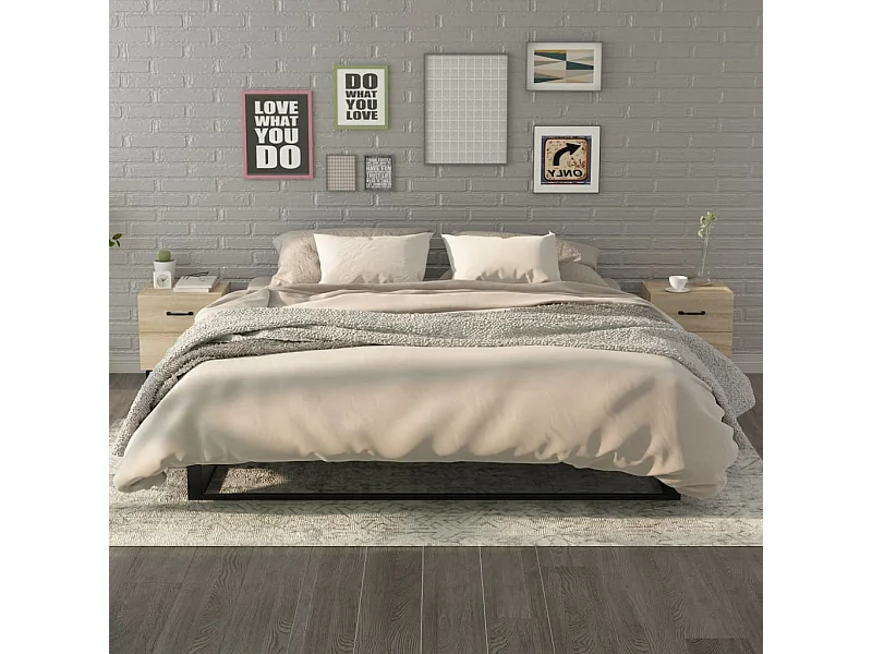 Mesas de cabeceira 2 pcs 40x35x47,5 cm cor carvalho sonoma