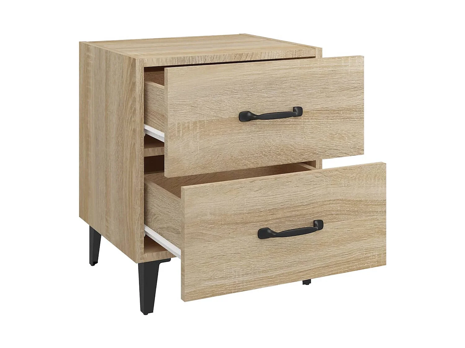 Mesitas de noche 2 unidades color roble Sonoma 40x35x47,5 cm