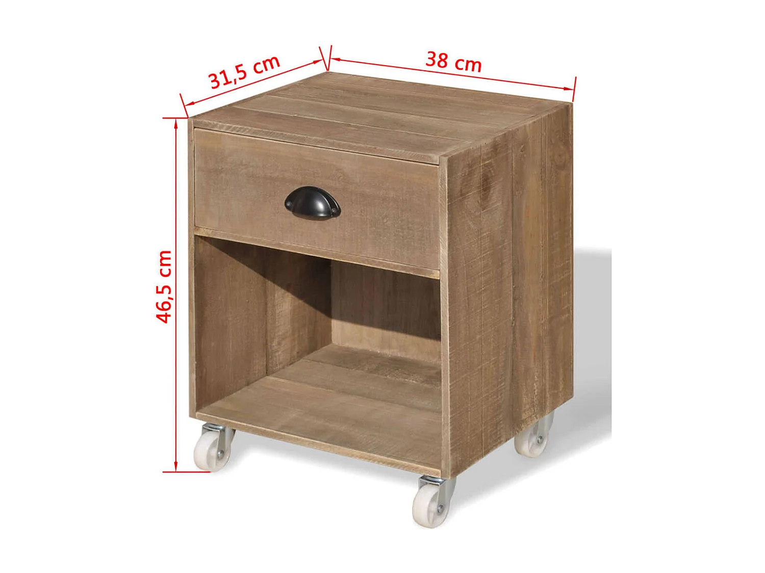 Comodini 2 Pezzi Marrone in Legno Massello