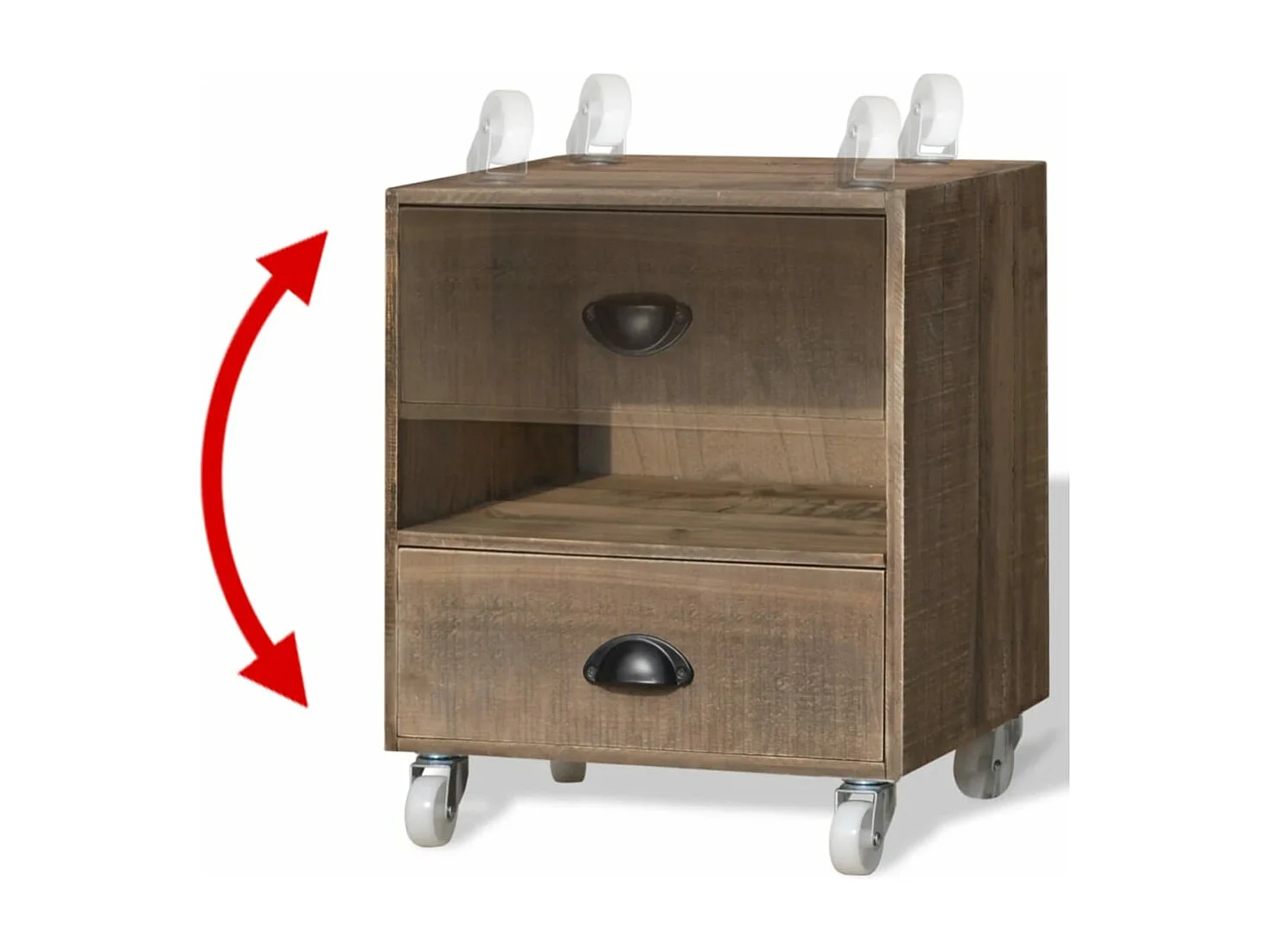 Mesas de cabeceira 2 pcs madeira sólida castanho