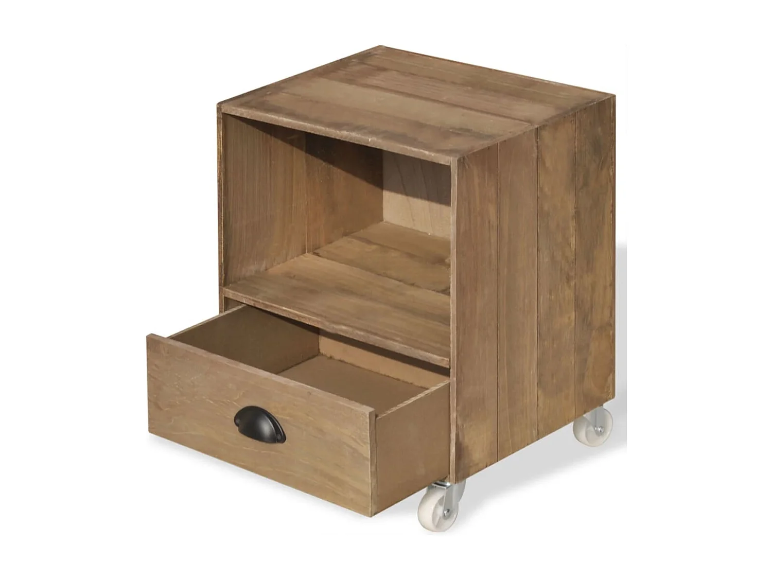 Mesas de cabeceira 2 pcs madeira sólida castanho