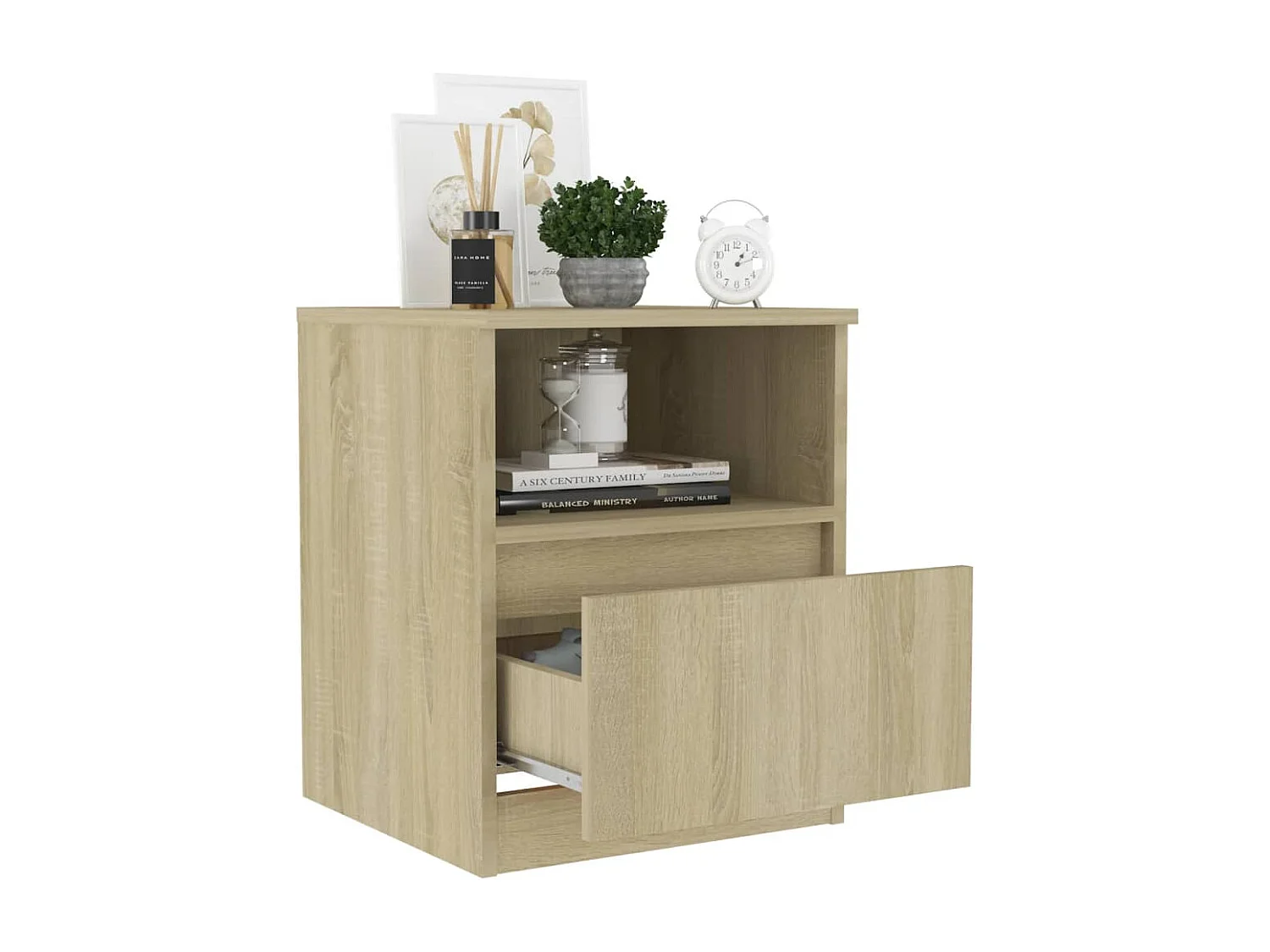 Table de chevet Chêne sonoma 40x40x50 cm Aggloméré