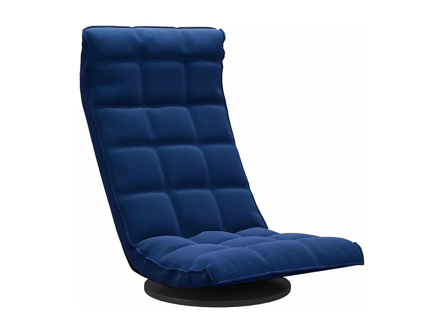 Chaise de sol pivotante Bleu Velours