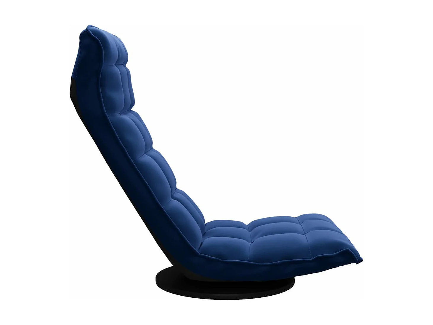 Chaise de sol pivotante Bleu Velours