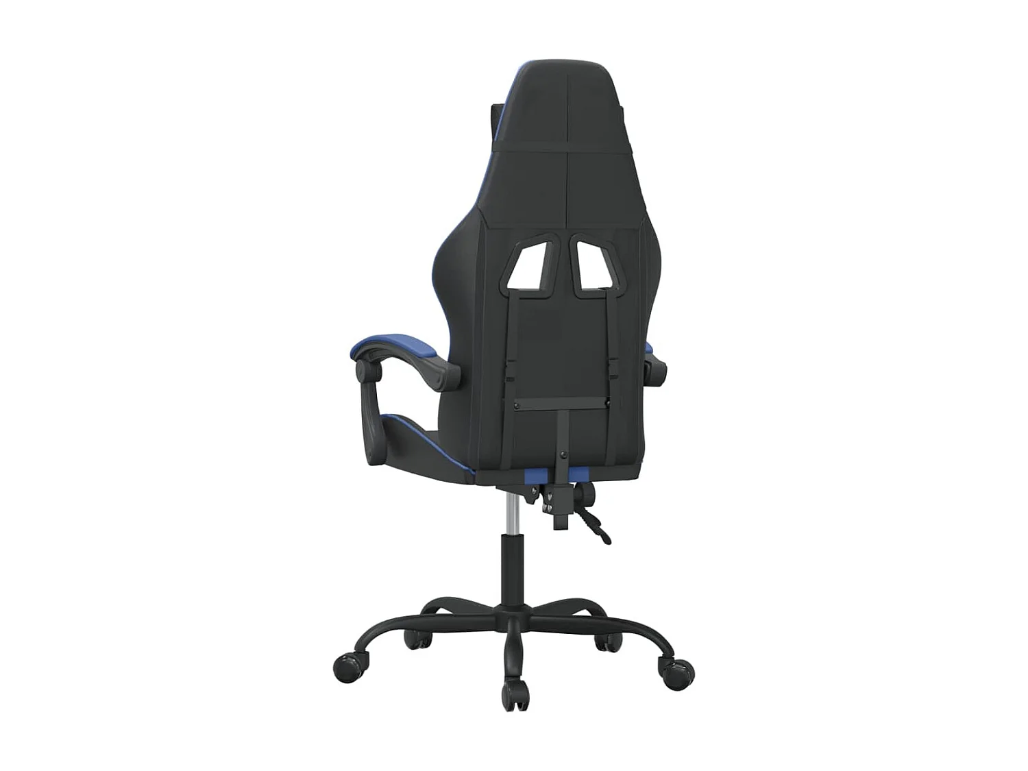 Chaise de jeu pivotante Noir et bleu Similicuir