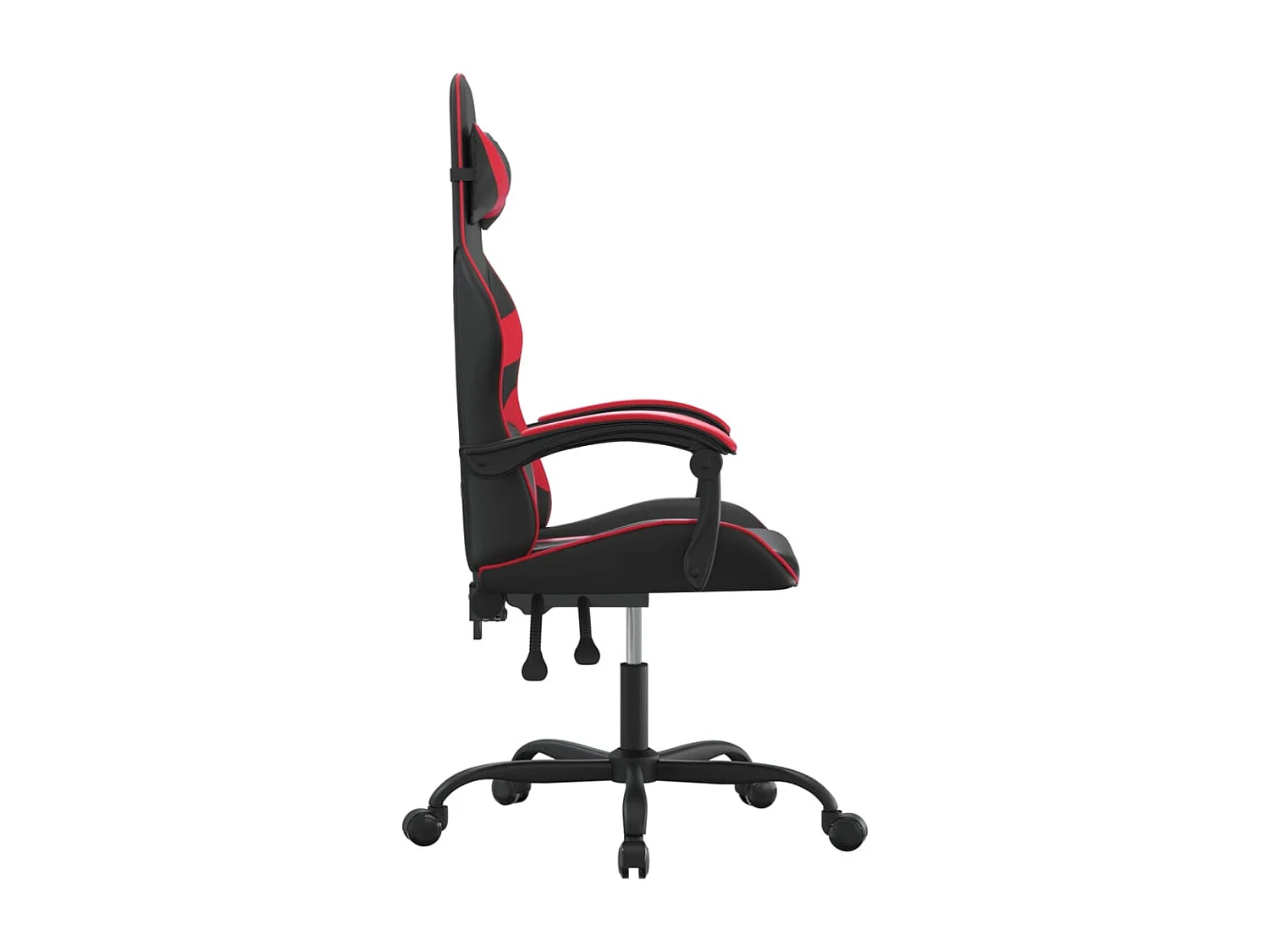 Gaming-Stuhl Drehbar Schwarz und Rot Kunstleder