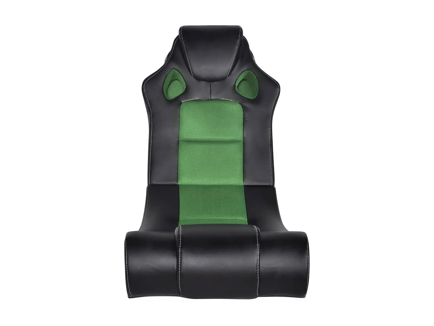 Fauteuil à bascule à enceinte Noir et vert Similicuir