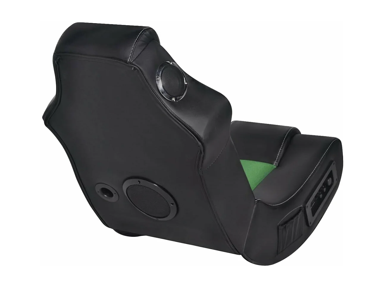 Fauteuil à bascule à enceinte Noir et vert Similicuir