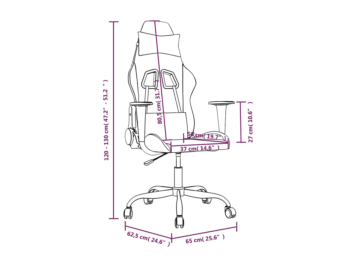 Chaise de jeu Noir et vert clair Tissu