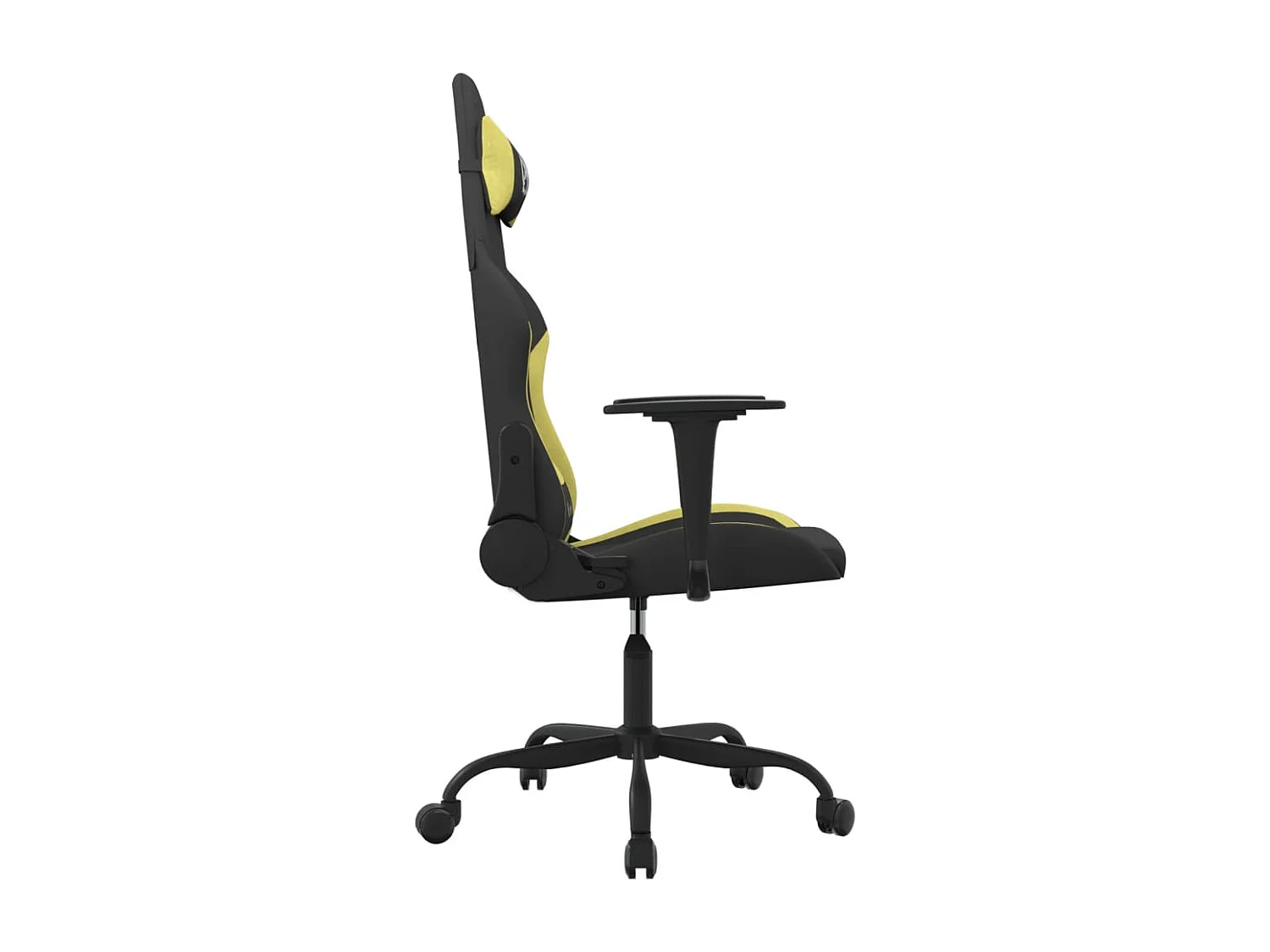 Sedia da Gaming Nero e Verde Chiaro in Tessuto