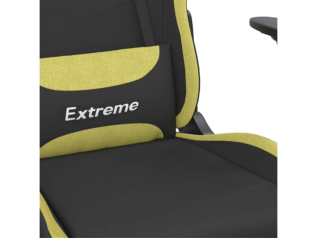 Sedia da Gaming Nero e Verde Chiaro in Tessuto