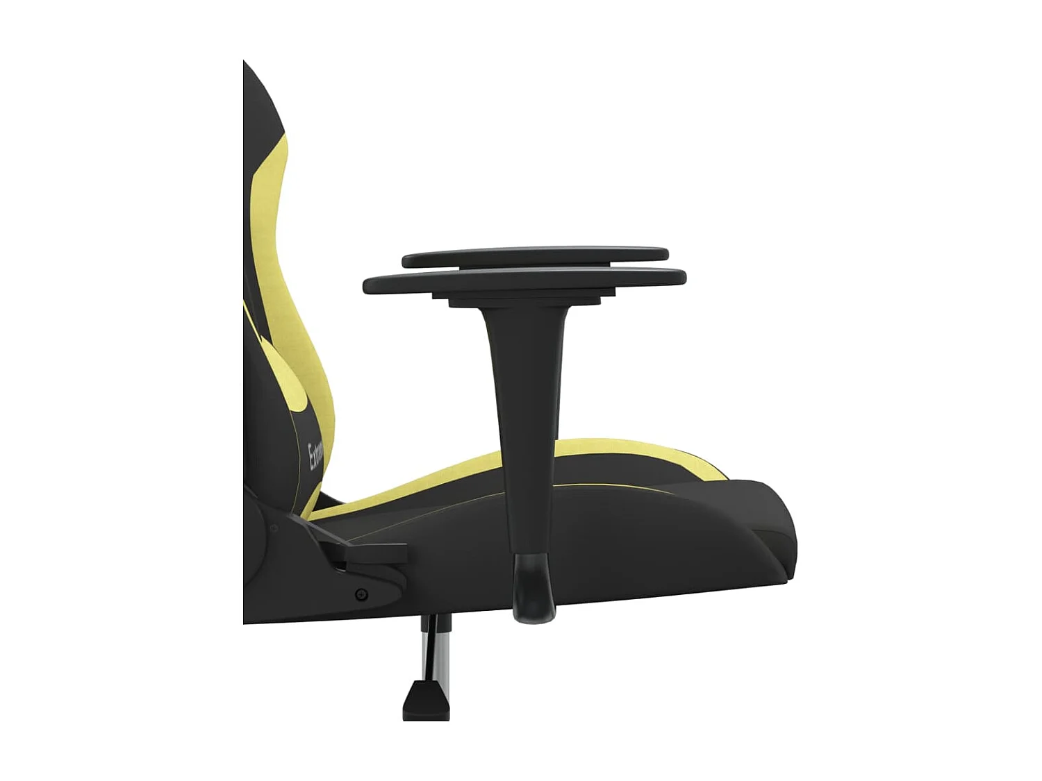 Sedia da Gaming Nero e Verde Chiaro in Tessuto