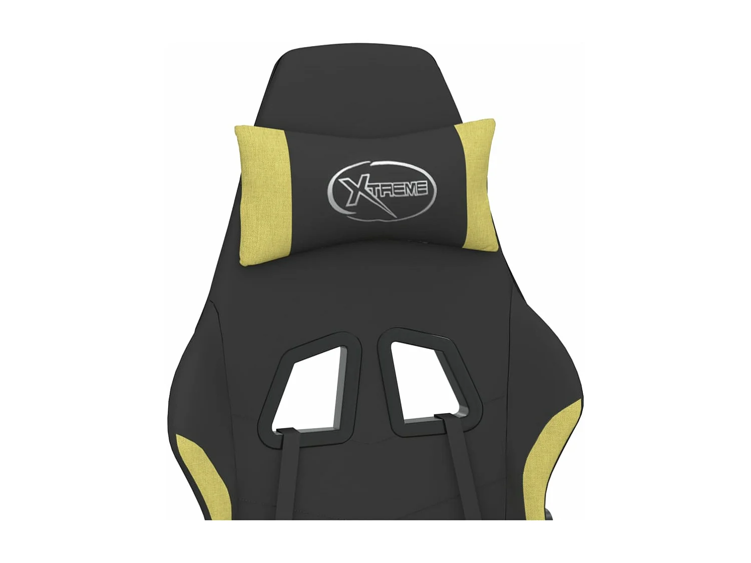 Cadeira gaming de massagens tecido preto e verde-claro