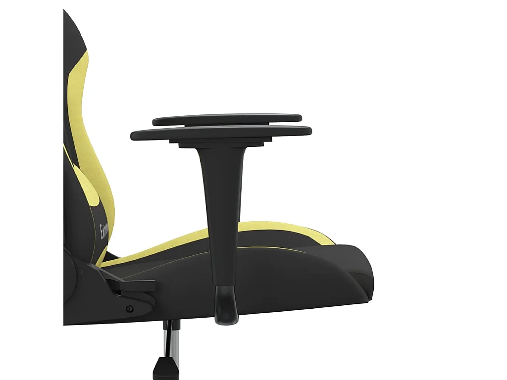 Gaming-Stuhl mit Massagefunktion Schwarz und Hellgrün Stoff