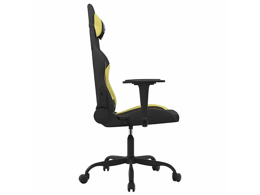 Chaise de jeu de massage Noir et vert clair Tissu