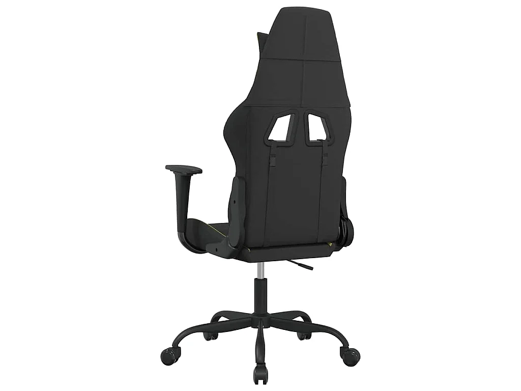 Chaise de jeu de massage Noir et vert clair Tissu