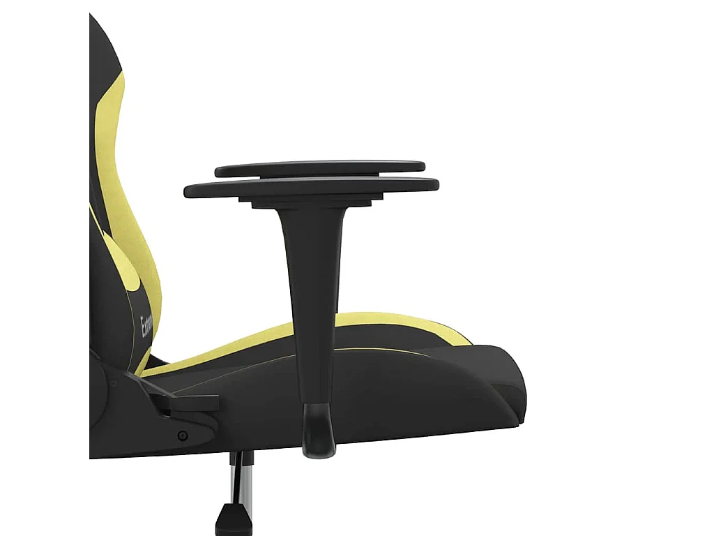 Chaise de jeu de massage Noir et vert clair Tissu