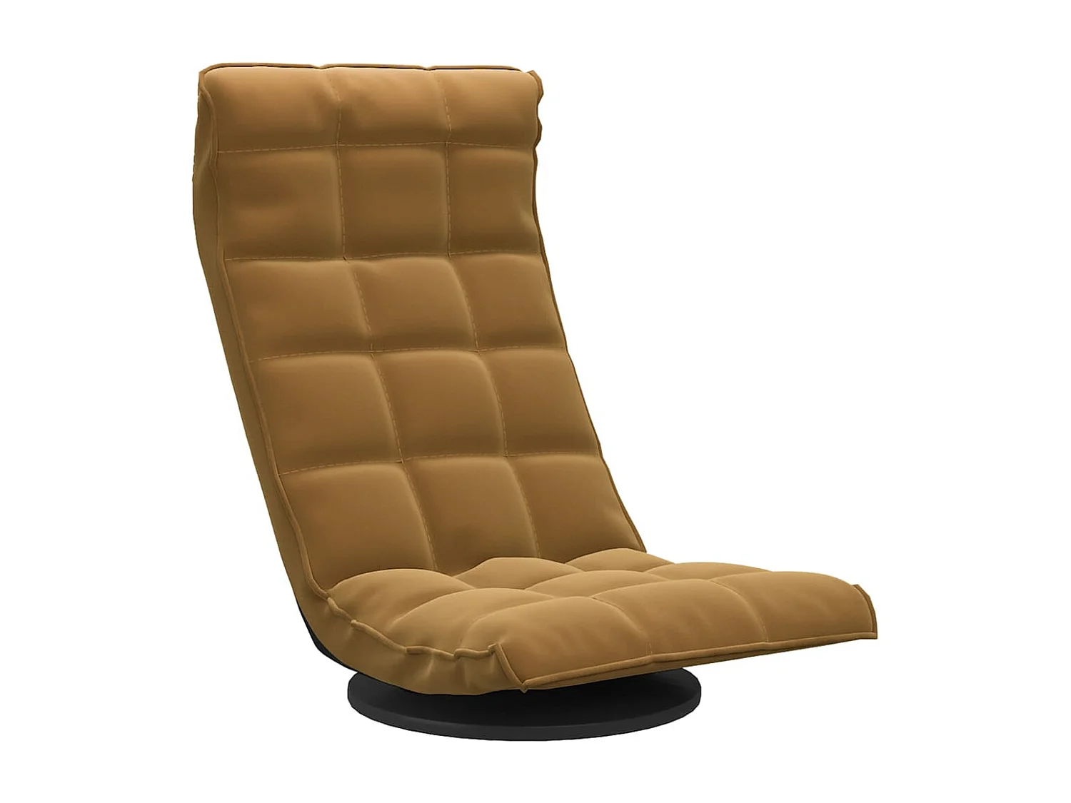 Chaise de sol pivotante Marron Velours