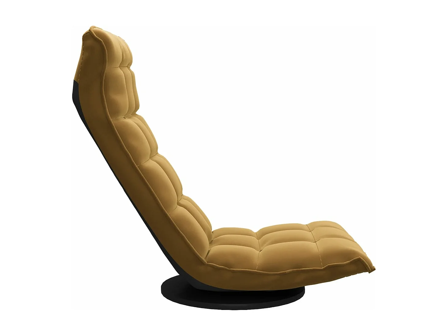 Chaise de sol pivotante Marron Velours