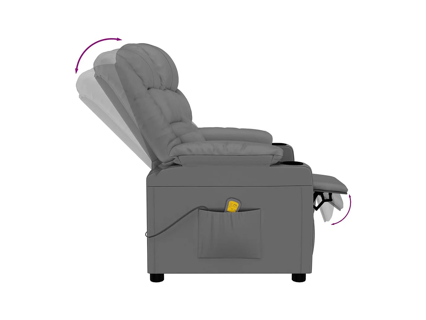 Fauteuil de massage Gris Similicuir