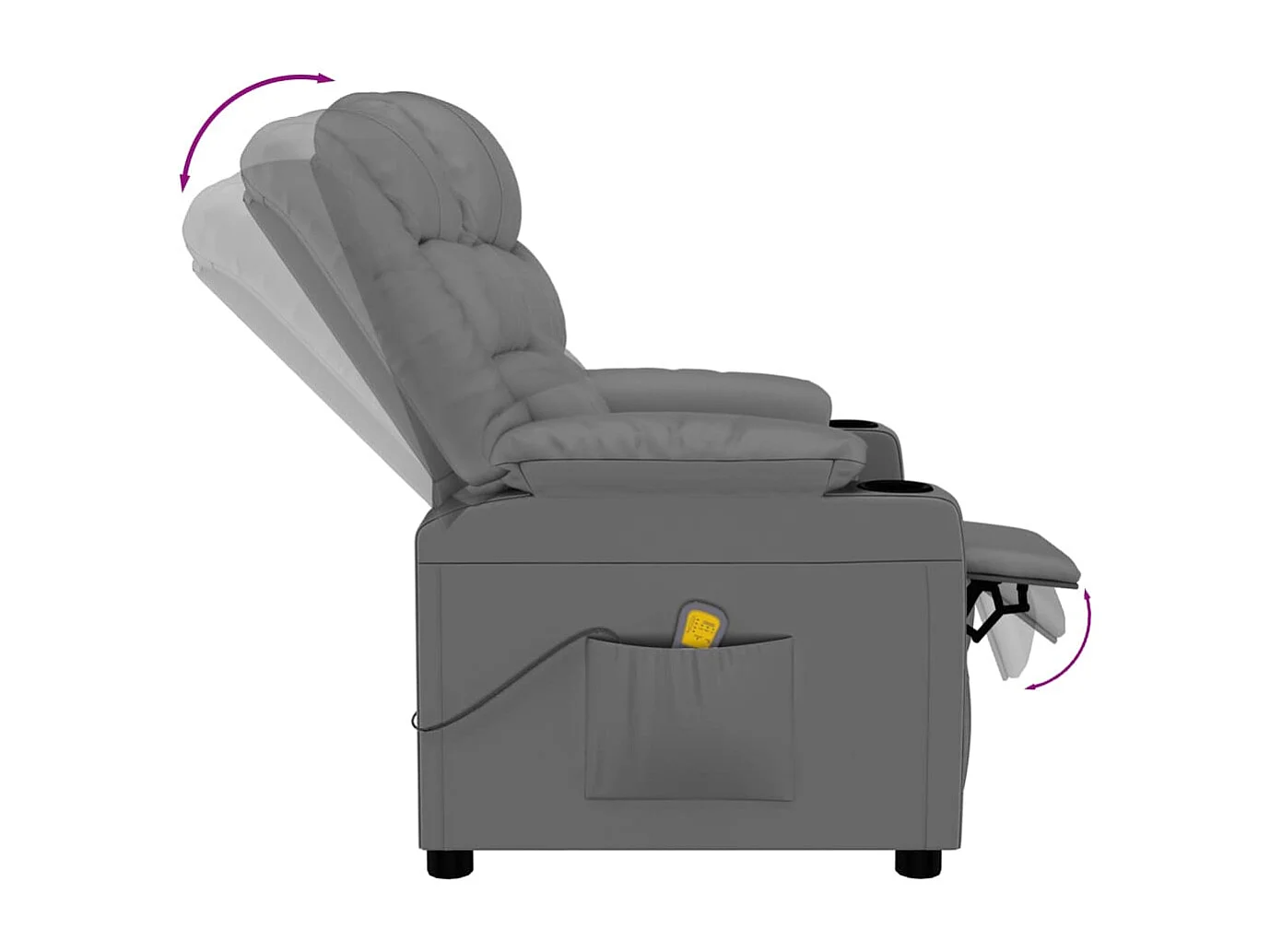 Fauteuil de massage Gris Similicuir