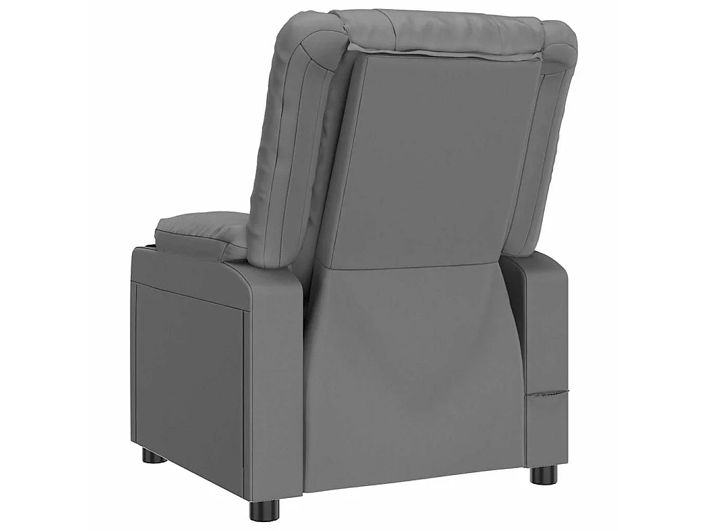 Cadeira de massagens couro artificial cinzento