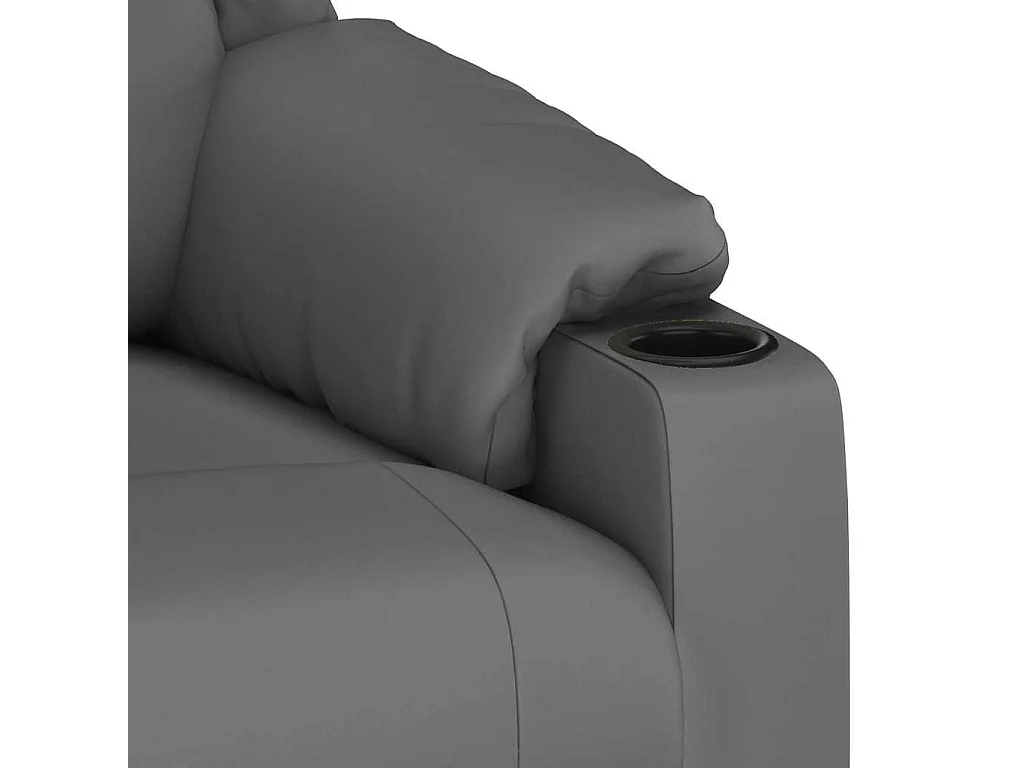 Cadeira de massagens couro artificial cinzento