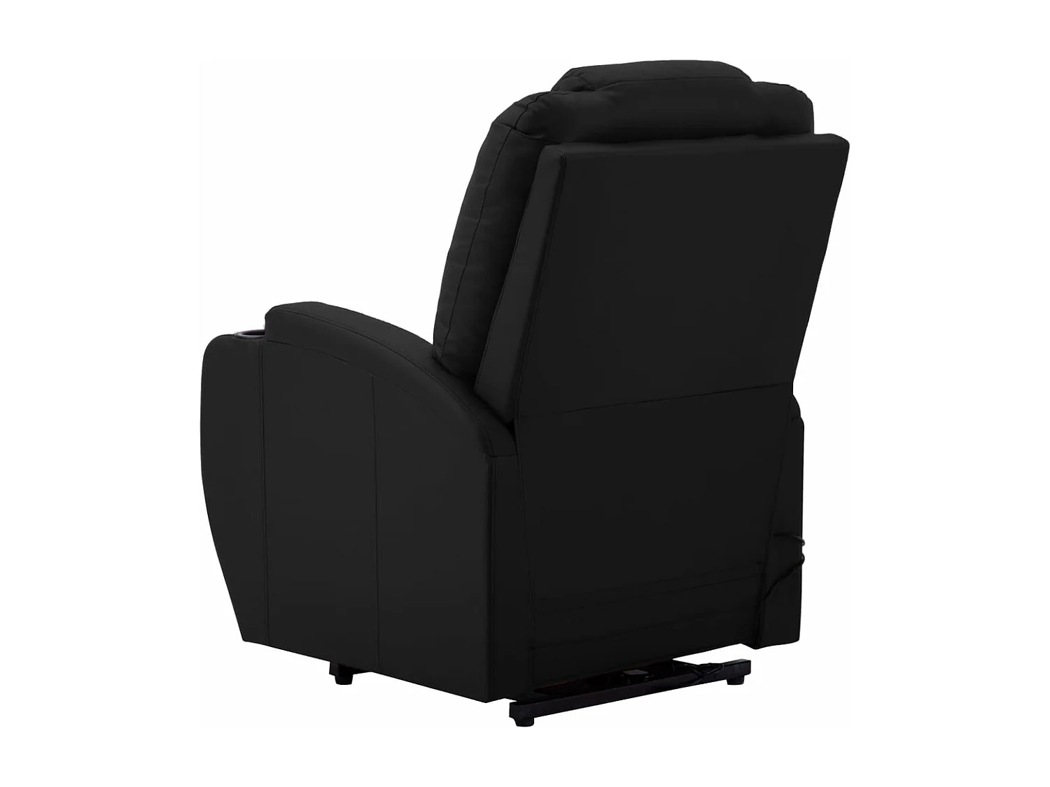 Massagesessel mit Aufstehhilfe Schwarz Kunstleder