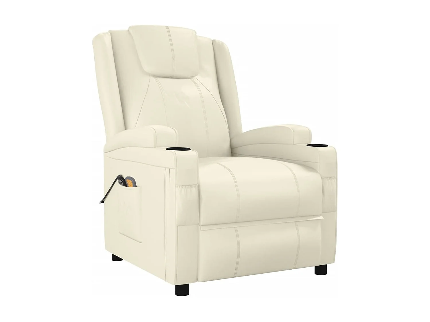 Fauteuil de massage Blanc crème Similicuir