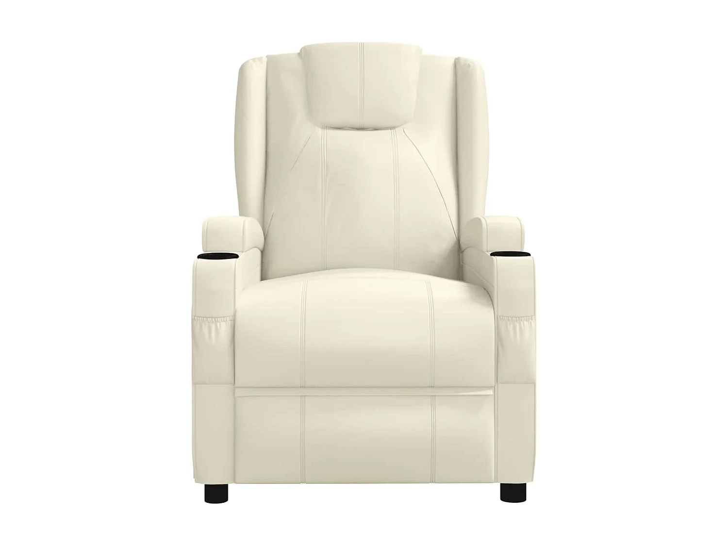 Fauteuil de massage Blanc crème Similicuir