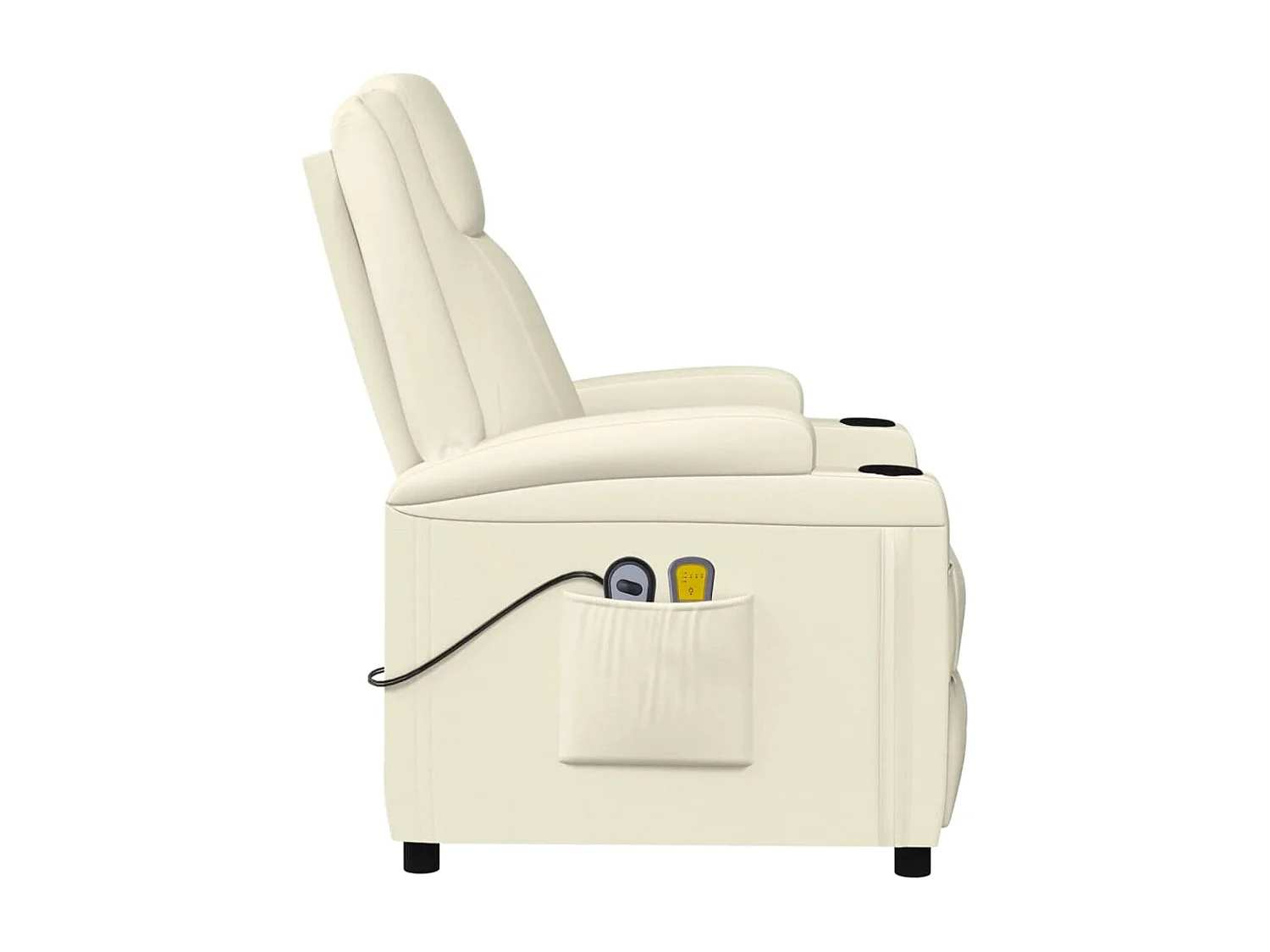 Fauteuil de massage Blanc crème Similicuir