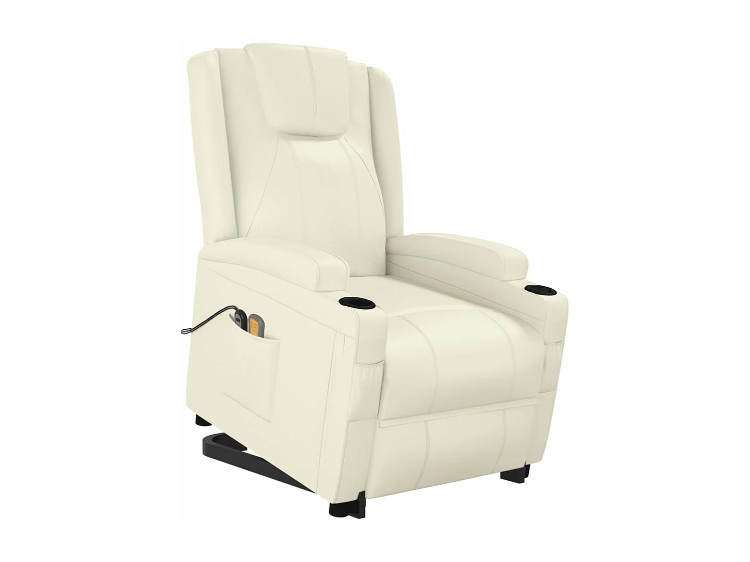 Fauteuil de massage Blanc crème Similicuir
