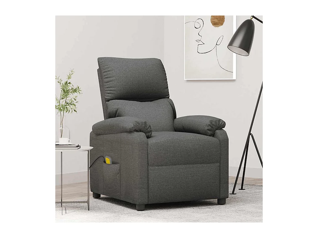 Massagestoel stof donkergrijs