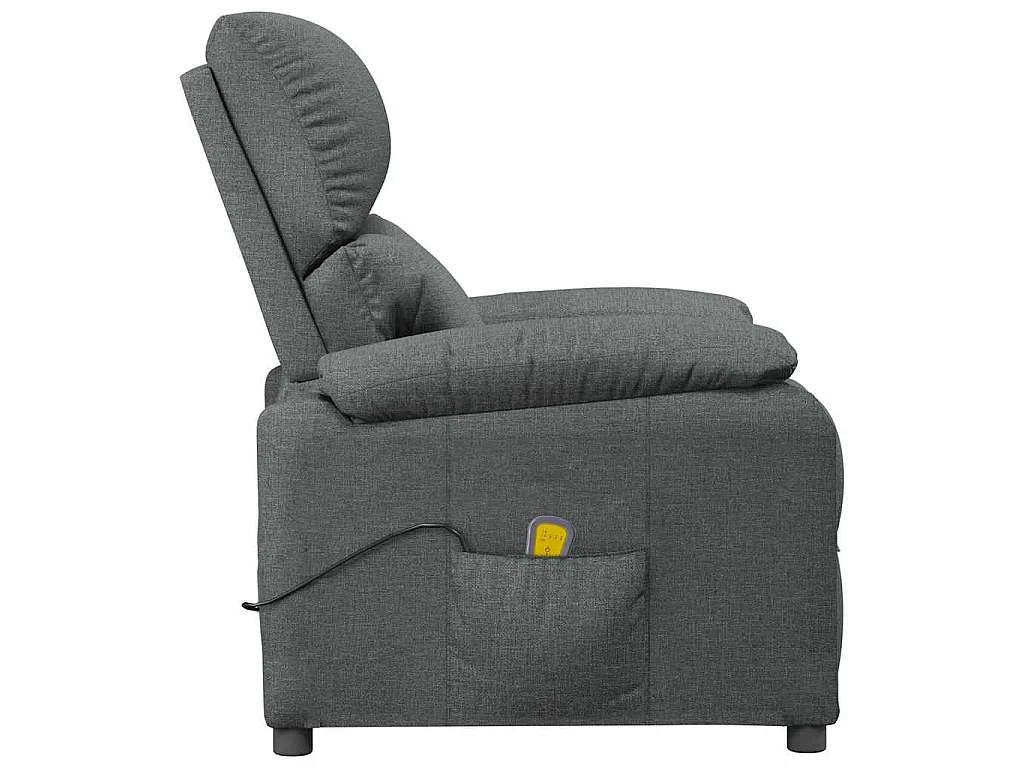 Fauteuil de massage Gris foncé Tissu