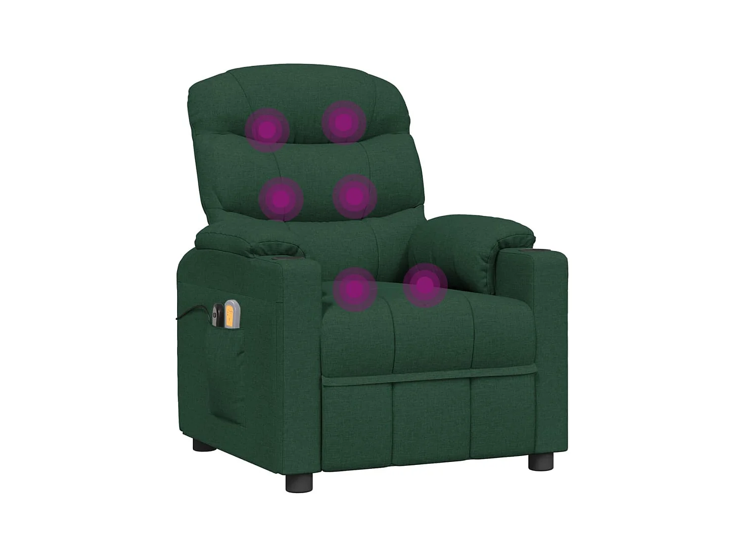Fauteuil électrique de massage Vert foncé Tissu