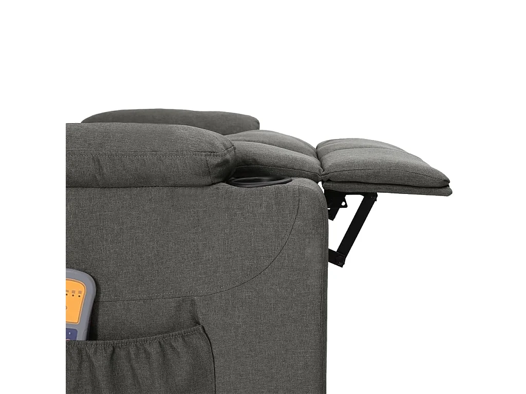 Massagesessel Elektrisch Dunkelgrau Stoff