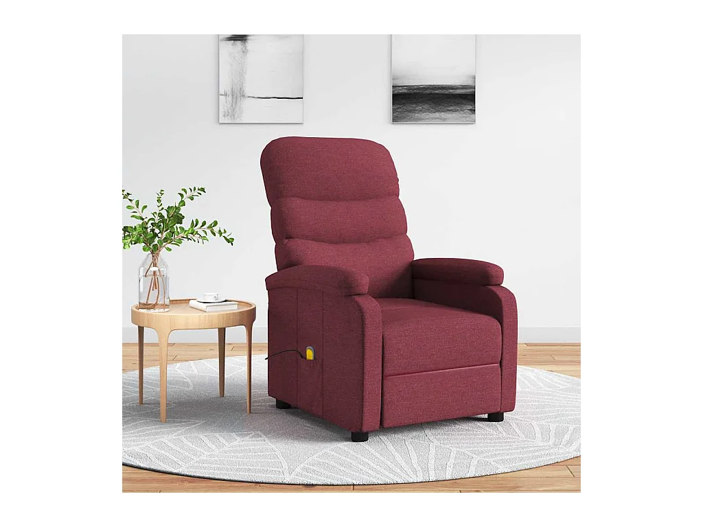 Fauteuil de massage Rouge bordeaux Tissu