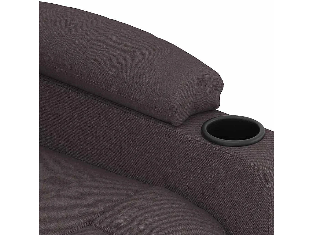 Fauteuil de massage Marron foncé Tissu