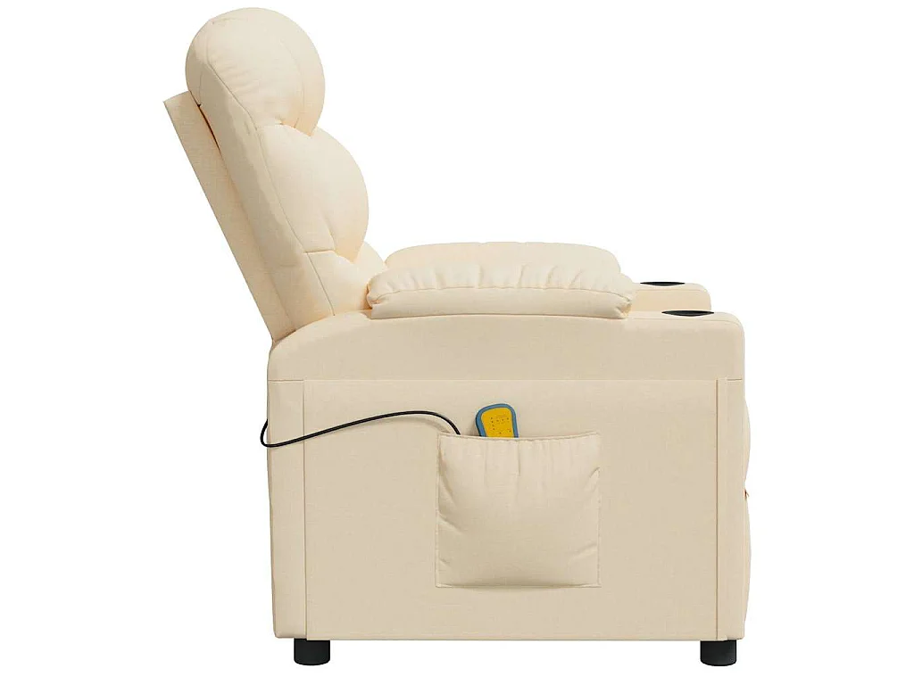 Fauteuil électrique de massage Crème Tissu