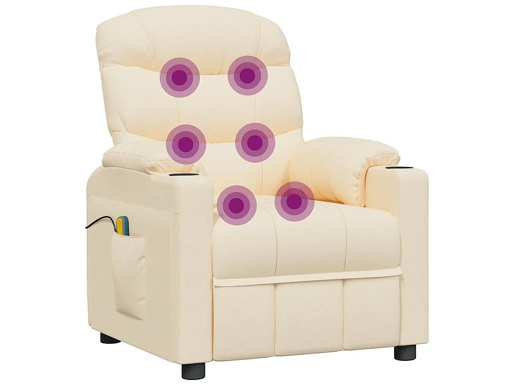 Fauteuil électrique de massage Crème Tissu
